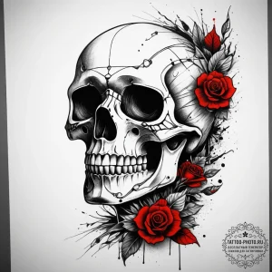 Tattoo sketch скелет, ink illustration for ta... - эскиз тату (№1757671261_0, 12.09.2025 10:01) — tattoo-photo.ru