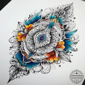 Tattoo sketch cosmic domain, artistic tattoo... - эскиз тату (№1757675158_0, 12.09.2025 11:05) — tattoo-photo.ru