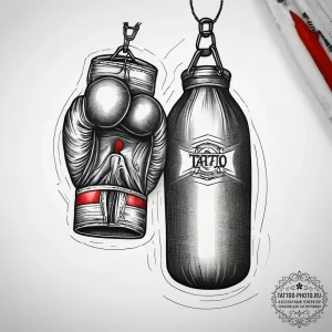 Tattoo sketch boxing punching bag, concept ar... - эскиз тату (№1757677300_0, 12.09.2025 11:41) — tattoo-photo.ru