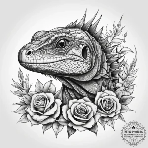 Tattoo sketch spiny-tailed lizard, tattoo dra... - эскиз тату (№1757688781_0, 12.09.2025 14:53) — tattoo-photo.ru