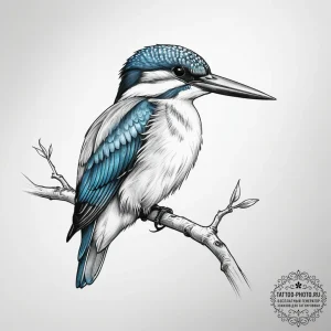 Tattoo sketch kingfisher, tattoo sketch desig... - эскиз тату (№1757689364_0, 12.09.2025 15:02) — tattoo-photo.ru