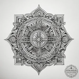 Tattoo sketch hindu swastika, tattoo sketch d... - эскиз тату (№1757690142_0, 12.09.2025 15:15) — tattoo-photo.ru