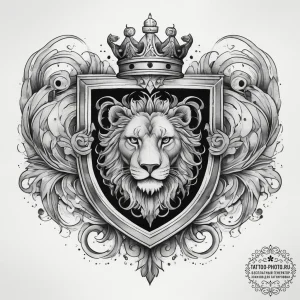 Tattoo sketch coat of arms, tattoo flash shee... - эскиз тату (№1757690529_0, 12.09.2025 15:22) — tattoo-photo.ru