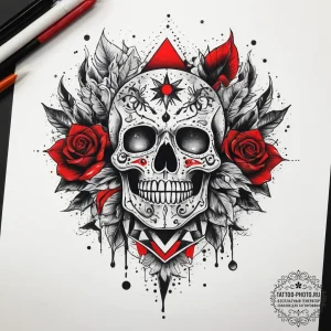 Tattoo sketch silver, tattoo flash sheet desi... - эскиз тату (№1757692477_0, 12.09.2025 15:54) — tattoo-photo.ru