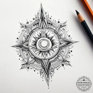 Tattoo sketch cosmic land, concept art for ta... - эскиз тату (№1757692866_0, 12.09.2025 16:01) — tattoo-photo.ru