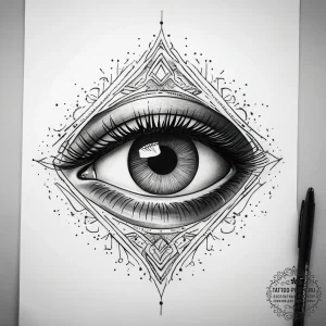 Tattoo sketch узор в виде глаза с бровью, tat... - эскиз тату (№1757694230_0, 12.09.2025 16:23) — tattoo-photo.ru
