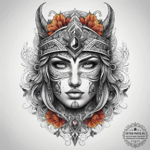 Tattoo sketch heroic warrior, ink illustratio... - эскиз тату (№1757695592_0, 12.09.2025 16:46) — tattoo-photo.ru