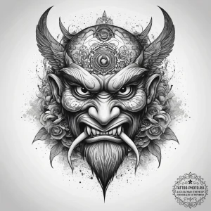 Tattoo sketch tengu, tattoo flash sheet desig... - эскиз тату (№1757696369_0, 12.09.2025 16:59) — tattoo-photo.ru