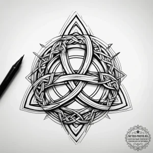 Tattoo sketch celtic trinity knot, tattoo dra... - эскиз тату (№1757697345_0, 12.09.2025 17:15) — tattoo-photo.ru