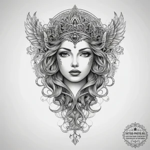 Tattoo sketch siren tattoo, ink illustration... - эскиз тату (№1757698349_0, 12.09.2025 17:32) — tattoo-photo.ru