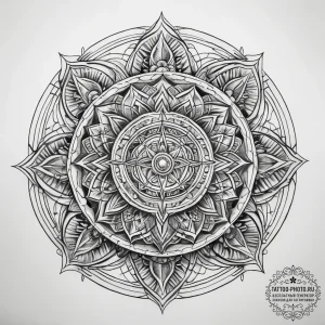 Tattoo sketch religious meditation, artistic... - эскиз тату (№1757699131_0, 12.09.2025 17:45) — tattoo-photo.ru