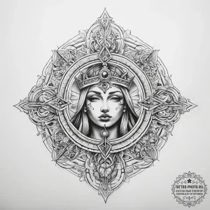 Tattoo sketch holy foundation - эскиз тату (№1757700689_0, 12.09.2025 18:11) — tattoo-photo.ru