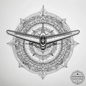 Tattoo sketch pilot airplane silhouette, tatt... - эскиз тату (№1757701092_0, 12.09.2025 18:18) — tattoo-photo.ru