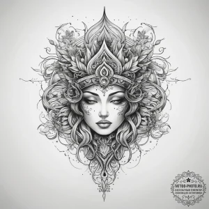 Tattoo sketch cosmic root, concept art for ta... - эскиз тату (№1757703045_0, 12.09.2025 18:50) — tattoo-photo.ru
