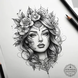 Tattoo sketch element, ink illustration for t... - эскиз тату (№1757704613_0, 12.09.2025 19:16) — tattoo-photo.ru