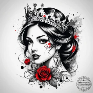 Tattoo sketch princess tattoo, ink illustrati... - эскиз тату (№1757707201_0, 12.09.2025 20:00) — tattoo-photo.ru