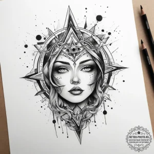 Tattoo sketch cosmic domain, tattoo sketch de... - эскиз тату (№1757707791_0, 12.09.2025 20:09) — tattoo-photo.ru