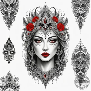 Tattoo sketch blessed figure, tattoo flash sh... - эскиз тату (№1757709944_0, 12.09.2025 20:45) — tattoo-photo.ru