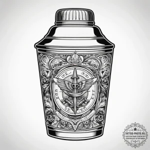 Tattoo sketch bartender cocktail shaker, tatt... - эскиз тату (№1757712119_0, 12.09.2025 21:21) — tattoo-photo.ru