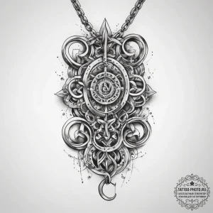 Tattoo sketch chain - эскиз тату (№1757712316_0, 12.09.2025 21:25) — tattoo-photo.ru
