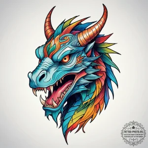 Tattoo sketch dragonborn breath, concept art... - эскиз тату (№1757715632_0, 12.09.2025 22:20) — tattoo-photo.ru