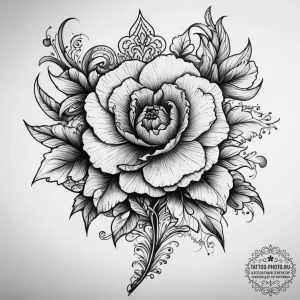 Tattoo sketch carnation, concept art for tatt... - эскиз тату (№1757715830_0, 12.09.2025 22:23) — tattoo-photo.ru