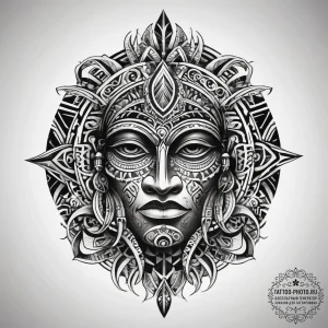 Tattoo sketch tribal полинезийский узор, ink... - эскиз тату (№1757716035_0, 12.09.2025 22:27) — tattoo-photo.ru
