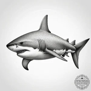 Tattoo sketch bull shark, tattoo line art, on... - эскиз тату (№1757718595_0, 12.09.2025 23:09) — tattoo-photo.ru