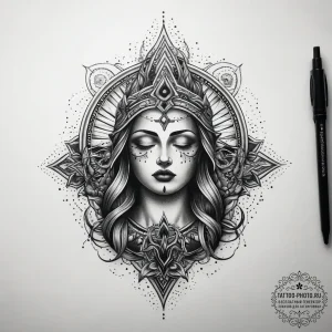 Tattoo sketch spiritual fount, concept art fo... - эскиз тату (№1757718789_0, 12.09.2025 23:13) — tattoo-photo.ru