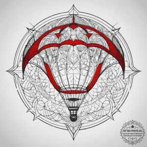 Tattoo sketch skydiving parachute, concept ar... - эскиз тату (№1757720961_0, 12.09.2025 23:49) — tattoo-photo.ru