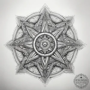 Tattoo sketch spiritual representation, conce... - эскиз тату (№1757723169_0, 13.09.2025 00:26) — tattoo-photo.ru