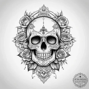 Tattoo sketch cartouche with a name, ink illu... - эскиз тату (№1757728539_0, 13.09.2025 01:55) — tattoo-photo.ru
