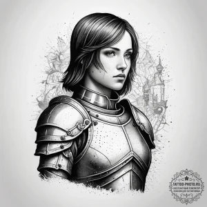 Tattoo sketch joan of arc in armor, tattoo dr... - эскиз тату (№1757734625_0, 13.09.2025 03:37) — tattoo-photo.ru