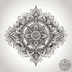 Tattoo sketch ornamental витиеватый узор, art... - эскиз тату (№1757736603_0, 13.09.2025 04:10) — tattoo-photo.ru