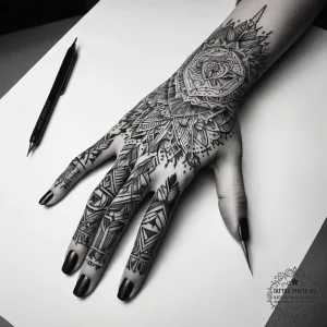 Tattoo sketch hands with a needle, tattoo ske... - эскиз тату (№1757740120_0, 13.09.2025 05:08) — tattoo-photo.ru