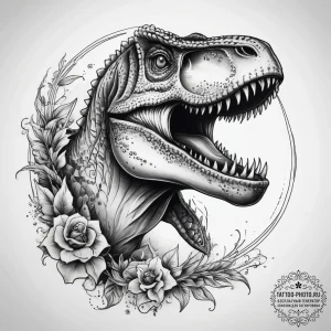 Tattoo sketch t-rex, tattoo drawing outline,... - эскиз тату (№1757744053_0, 13.09.2025 06:14) — tattoo-photo.ru