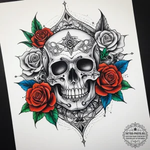 Tattoo sketch cosmic past, artistic tattoo sk... - эскиз тату (№1757744849_0, 13.09.2025 06:27) — tattoo-photo.ru