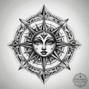 Tattoo sketch cosmic soul, concept art for ta... - эскиз тату (№1757745052_0, 13.09.2025 06:30) — tattoo-photo.ru