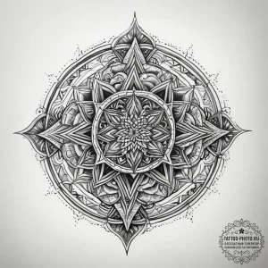 Tattoo sketch mystical tale, ink illustration... - эскиз тату (№1757745448_0, 13.09.2025 06:37) — tattoo-photo.ru