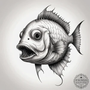 Tattoo sketch deep-sea anglerfish, tattoo dra... - эскиз тату (№1757746220_0, 13.09.2025 06:50) — tattoo-photo.ru