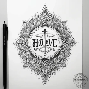 Tattoo sketch holy lettering, tattoo line art... - эскиз тату (№1757748989_0, 13.09.2025 07:36) — tattoo-photo.ru
