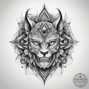 Tattoo sketch mystical past, ink illustration... - эскиз тату (№1757757445_0, 13.09.2025 09:57) — tattoo-photo.ru