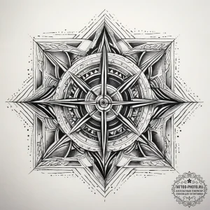 Tattoo sketch geometric square, ink illustrat... - эскиз тату (№1757759816_0, 13.09.2025 10:36) — tattoo-photo.ru