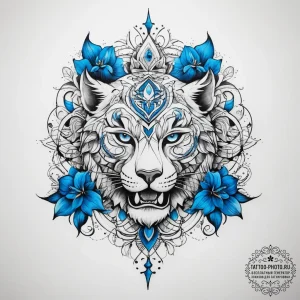 Tattoo sketch blue - эскиз тату (№1757763641_0, 13.09.2025 11:40) — tattoo-photo.ru