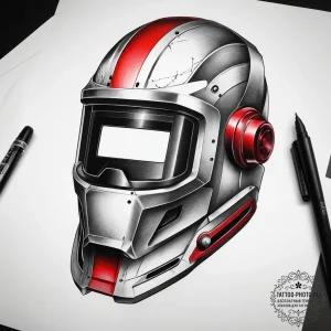 Tattoo sketch welder welding helmet, tattoo s... - эскиз тату (№1757768789_0, 13.09.2025 13:06) — tattoo-photo.ru