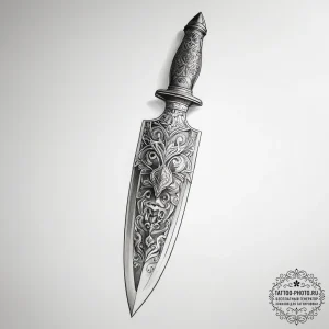Tattoo sketch knife - эскиз тату (№1757771728_0, 13.09.2025 13:55) — tattoo-photo.ru