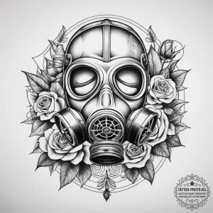 Tattoo sketch gas mask, tattoo sketch design,... - эскиз тату (№1757774472_0, 13.09.2025 14:41) — tattoo-photo.ru