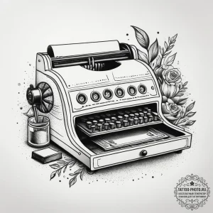 Tattoo sketch salesperson cash register, conc... - эскиз тату (№1757782365_0, 13.09.2025 16:52) — tattoo-photo.ru
