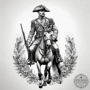 Tattoo sketch cavalry soldier, concept art fo... - эскиз тату (№1757785121_0, 13.09.2025 17:38) — tattoo-photo.ru