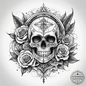 Tattoo sketch magical needle, tattoo flash sh... - эскиз тату (№1757785316_0, 13.09.2025 17:41) — tattoo-photo.ru